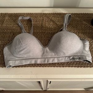 Splendid wireless gray bra - large